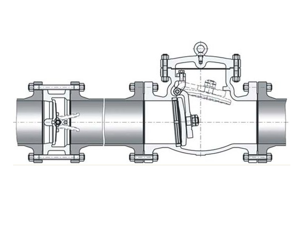 對(duì)夾式止回閥安裝示意圖